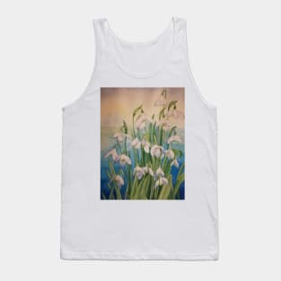 Snowdrops watercolour painting Tank Top